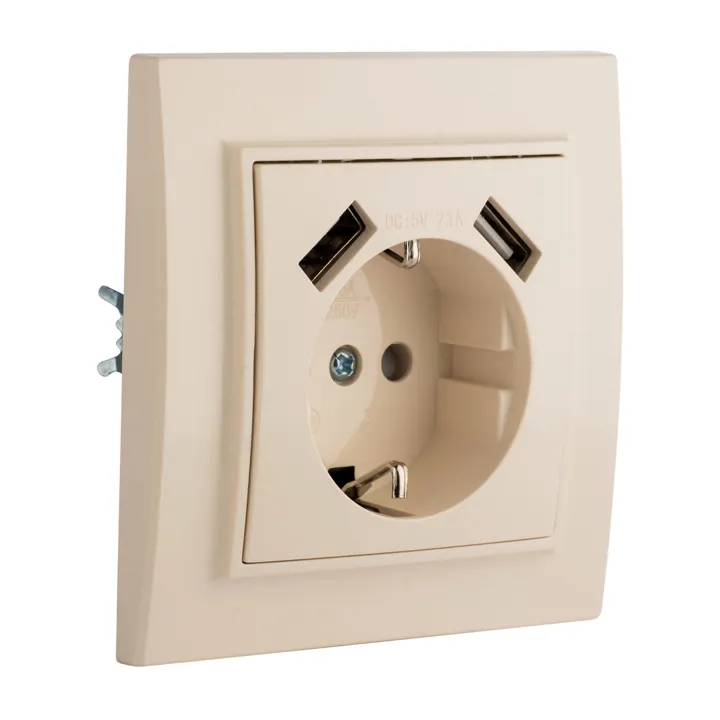 Розетки комбинированные 16А + USB