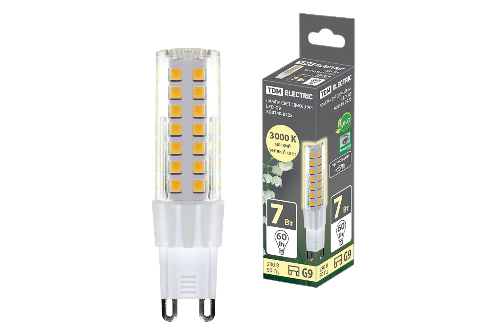 G9-7 Вт-230 В-3000 К-SMD (17,5x65,5)