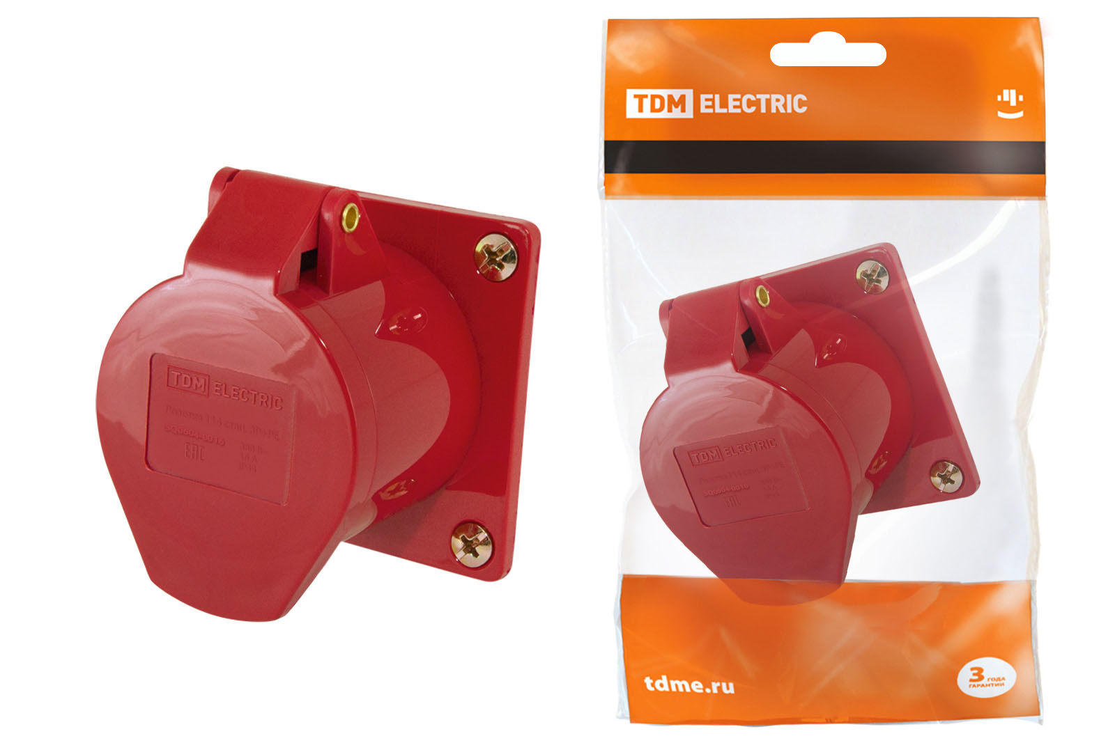 Розетка 425 скрытой установки 3P+PE+N 32А 380В IP44
